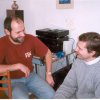 (2002 cca)_Petr Vaďura a René Milfajt v domácím studiu u Petra Vaďury v Tachově (cca 2002)